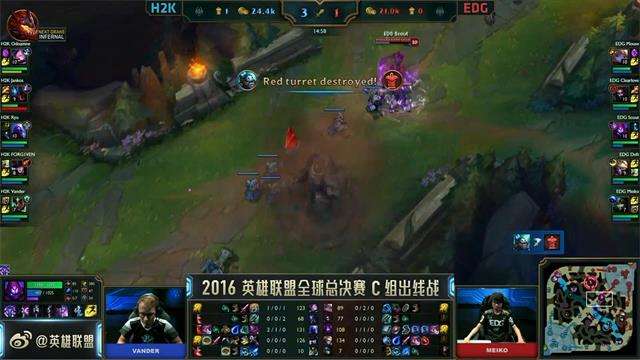 EDG节奏全无中上爆炸 H2K岳伦雷电法王无解