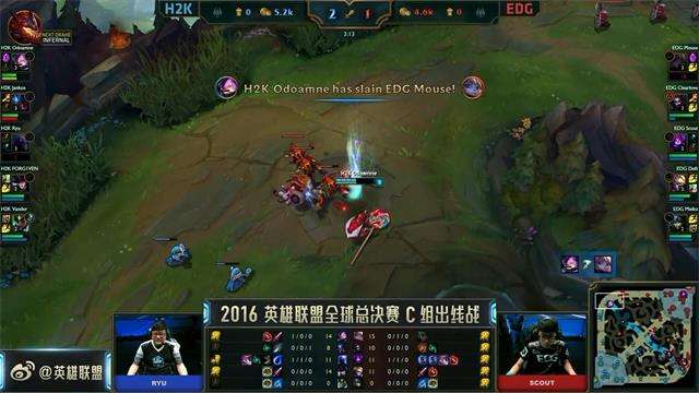 EDG节奏全无中上爆炸 H2K岳伦雷电法王无解