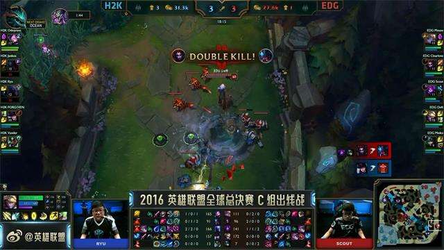 EDG节奏全无中上爆炸 H2K岳伦雷电法王无解