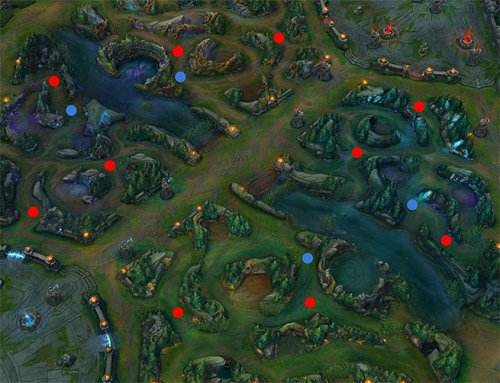 召唤师峡谷的植物出现在哪里 图解植物生成位置