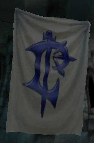 早期的洛丹伦国旗,左下角七颗星可能代表人类联盟七国.