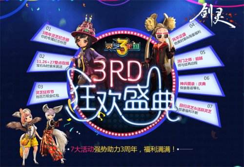 《剑灵》三周年版本上线 超强感恩回馈齐庆生