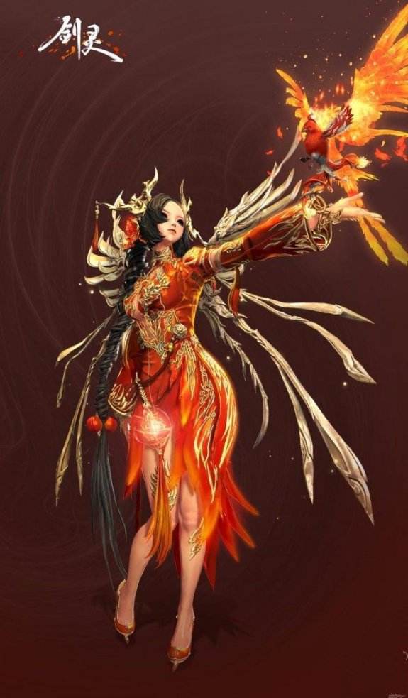 箫韶九成凤凰来仪剑灵首套传说级时装上线