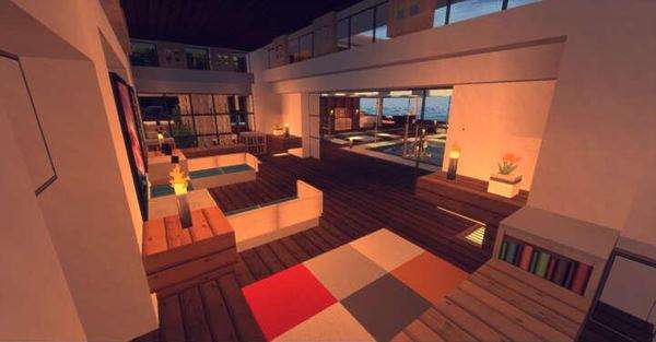 中国式的海边别墅 我的世界创意作品欣赏