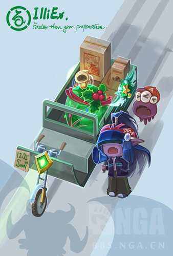 风暴英雄玩家可爱画作 伊利丹之剩蛋快递