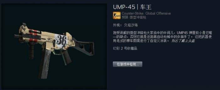 csgo车王是哪个皮肤 车王是哪把枪