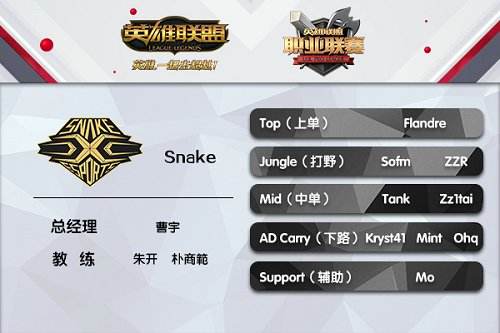 Snake勇敢变阵 春季赛寻求新突破