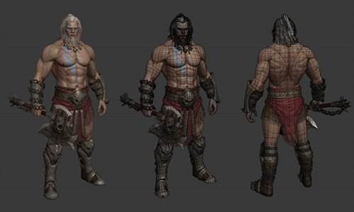 国外三维设计师重新刻画野蛮人模型 更野蛮