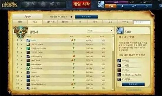 Dopa登顶韩服第一宝座 Dopa拿过几次韩服第一