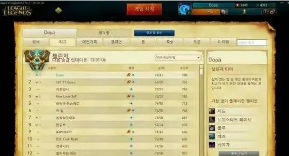 Dopa登顶韩服第一宝座 Dopa拿过几次韩服第一