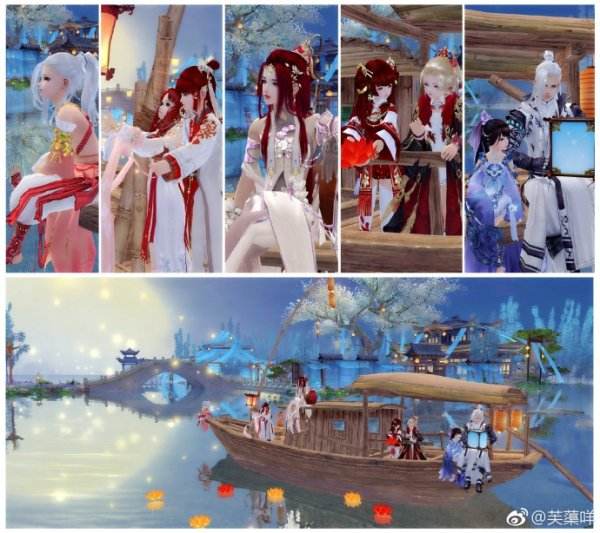 剑网3大美江湖捏图欣赏 月上柳梢灯火连昼