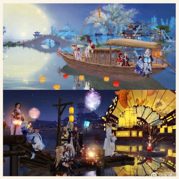 剑网3大美江湖捏图欣赏 月上柳梢灯火连昼