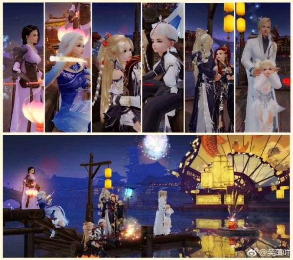 剑网3大美江湖捏图欣赏 月上柳梢灯火连昼