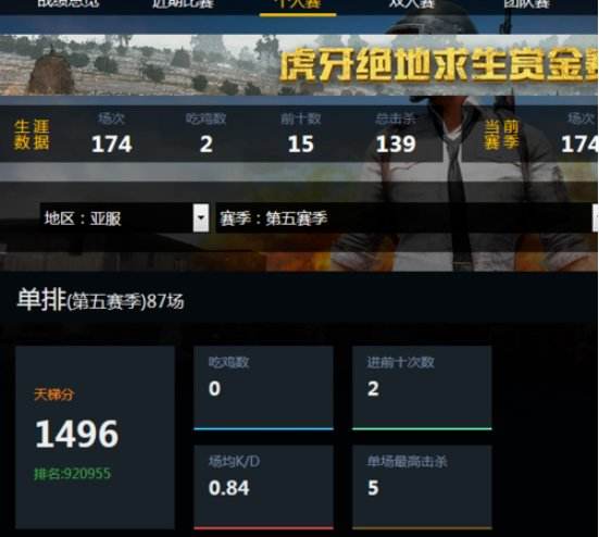绝地求生查分怎么查 吃鸡怎么查战绩段位