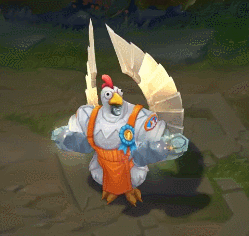 鸡里奥与披萨配送希维尔 愚人节皮肤创意满分