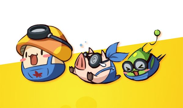 常年卖萌担当的"花蘑菇","绿水灵"和"漂漂猪"自称"冒险岛恶势力",可惜